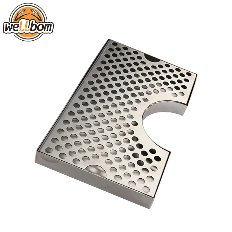 Beer Drip Tray Stainless Surface Mount 4.5" Column Cut-Out No Drain,New Products : wellbom.com